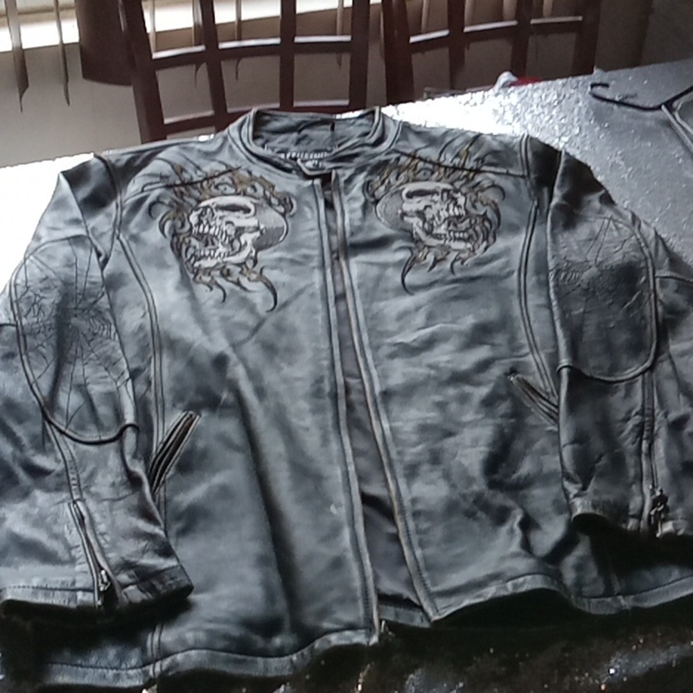 Affliction black leather 409of 2000 excellent condition